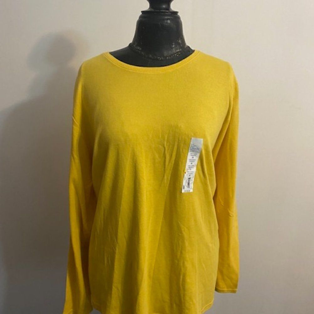 Croft & Barrow Yellow Rust Crew Neck the Classic Tee, size 3X